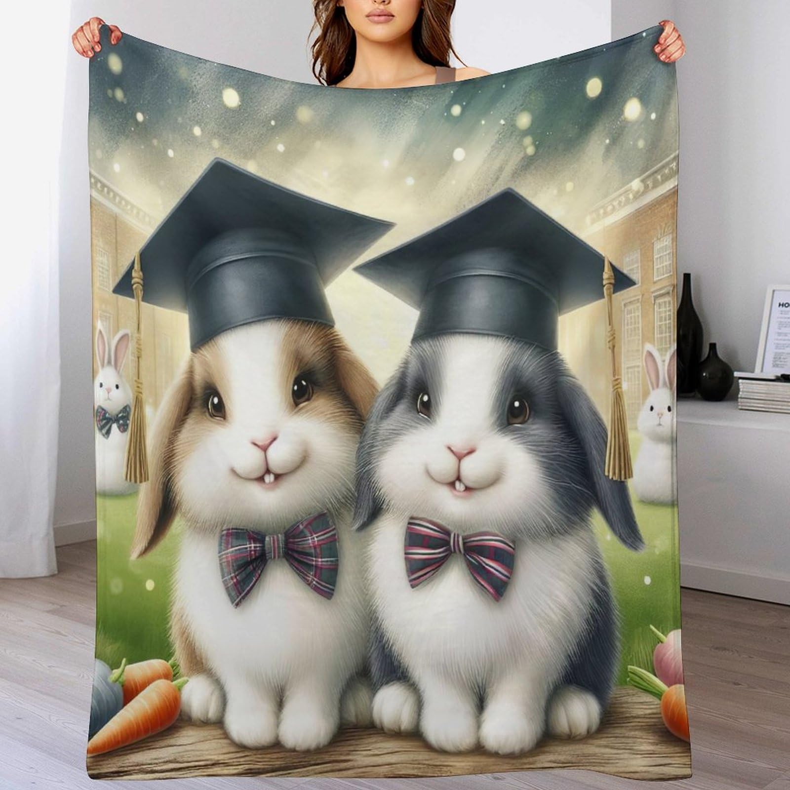 Manta de franela de conejo, el regalo suave para niños y adultos