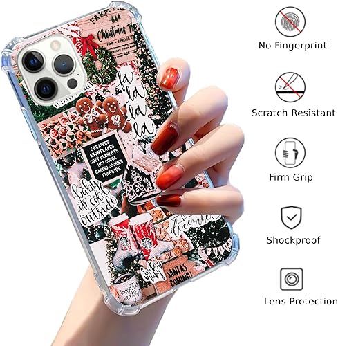 Miniatura 4 de Funda de collage estético de Navidad compatible con iPhone 14 Pro Max, funda estética de vacaciones de invierno para iPhone 14 Pro Max para