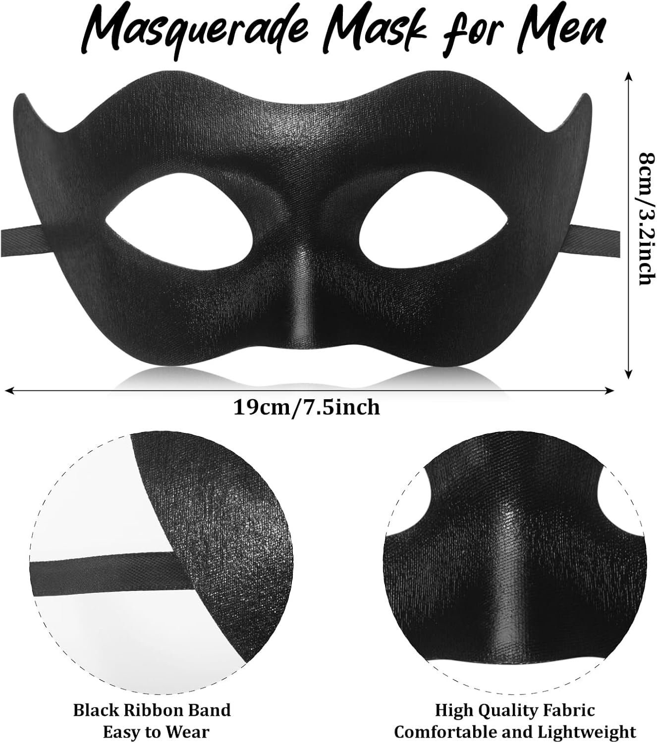 Couple Masquerade Mask Set, Black Lace Venetian Masks for Women Men, Mardi Gras Mask for Carnival Party Prom Ball - Image 3