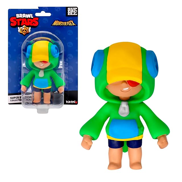 Bizak Monsterflex Brawl Stars Figura Leon Coleccionable, muñeco súper Extensible y elástico, 13 cm, 10 para coleccionar, para Adultos Fans coleccionistas y niños Desde 8 años, (64390009-9)