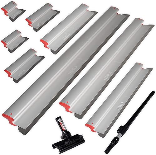 LEVEL5 Ultimate Skimming Blade Set | LEVEL5 | Cuchillo para paneles de yeso alisado/derribado | Aluminio extruido y construcción de acero inoxidable