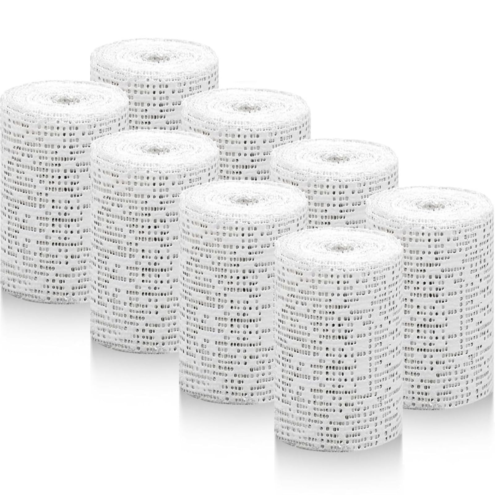 Gipsbinden Set, Gips Abdruck Binden, Gips Binden Babybauch, 8PCS 7.5cm x 2.7m Gipsbinde Rolle Gipsabdruck Schnelltrocknend Gipsbinden zum Basteln & Modellbau