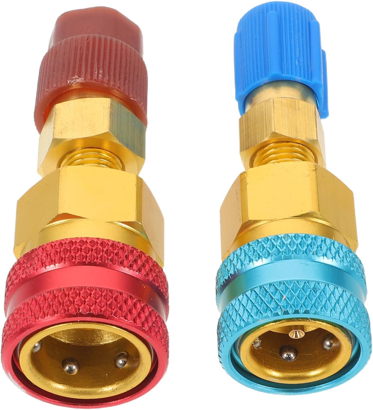 R1234yf Quick Coupler Adapter Kit 2pcs High Low Side Ac Hose Connectors Charging Adapter Compatible with Automotive Systems