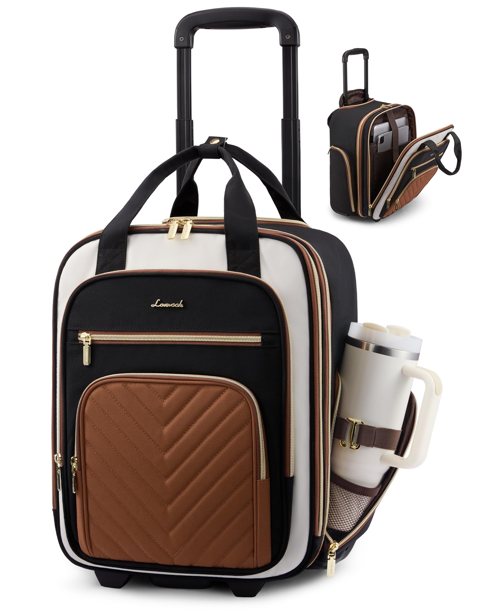 LOVEVOOK Underseat Carry On Luggage with Wheels