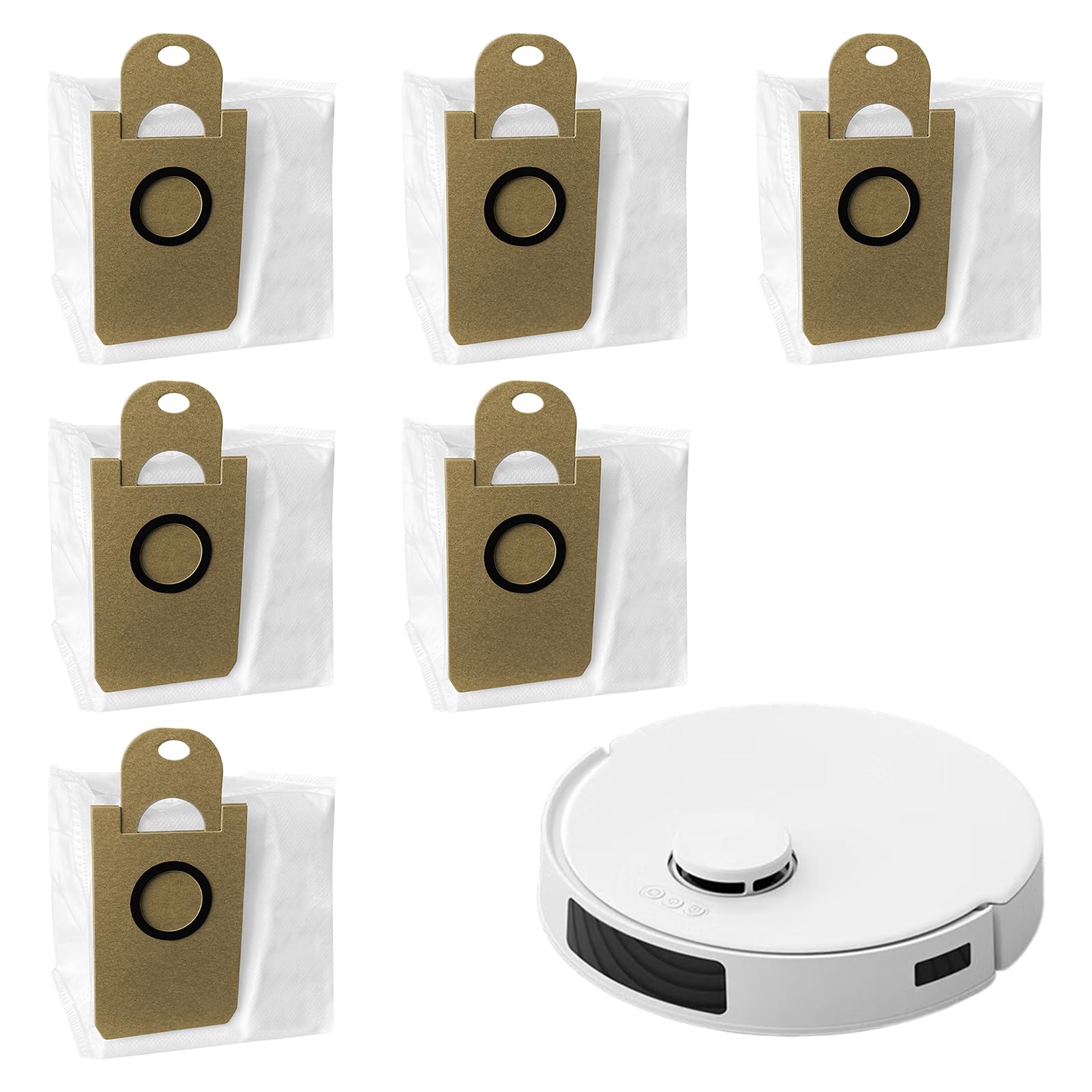 Lot de 6 Sacs à poussière pour Honiture Q5, Q6, Q6 Pro, kit d'accessoires de Rechange, Grande capacité, pour Robot aspirateur Laresar L6 Pro, Imou L11 Pro, Airrobo T10+