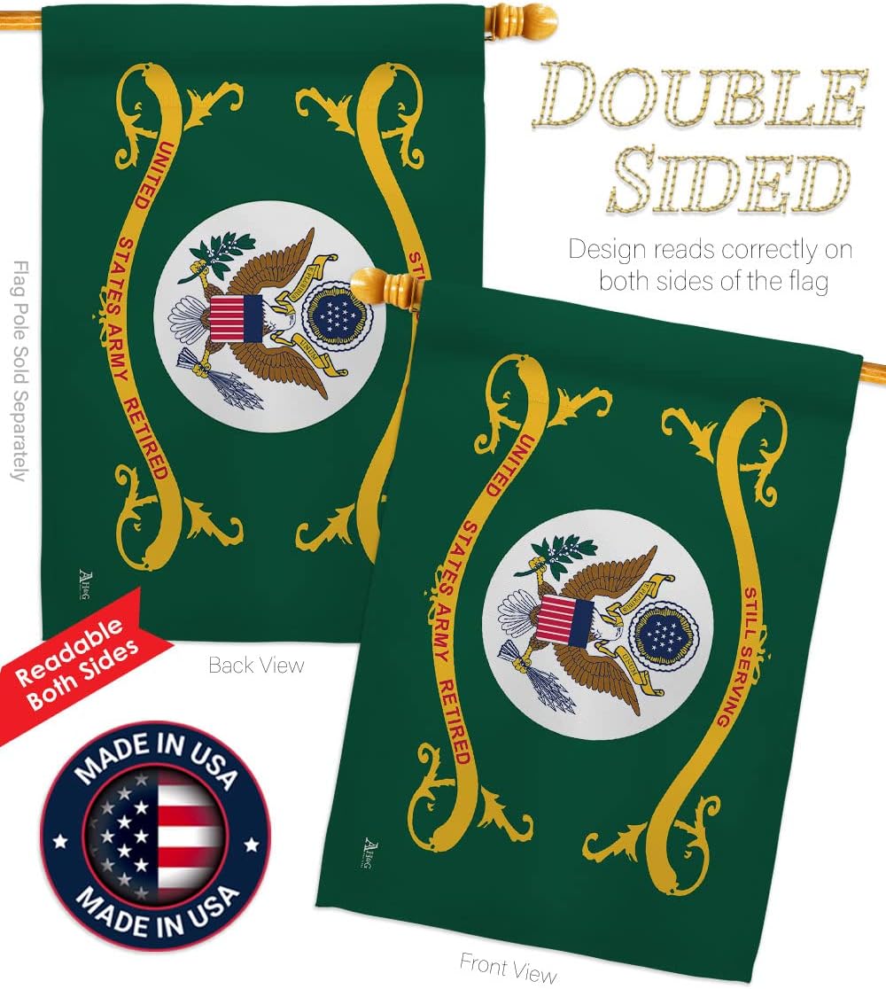 Americana Home & Garden Army House Flag Armed Forces Rangers United State American Military Veteran Retire Official Decoration Banner Small Garden Yard Gift Double-Sided, 28" x 40", Made in USA