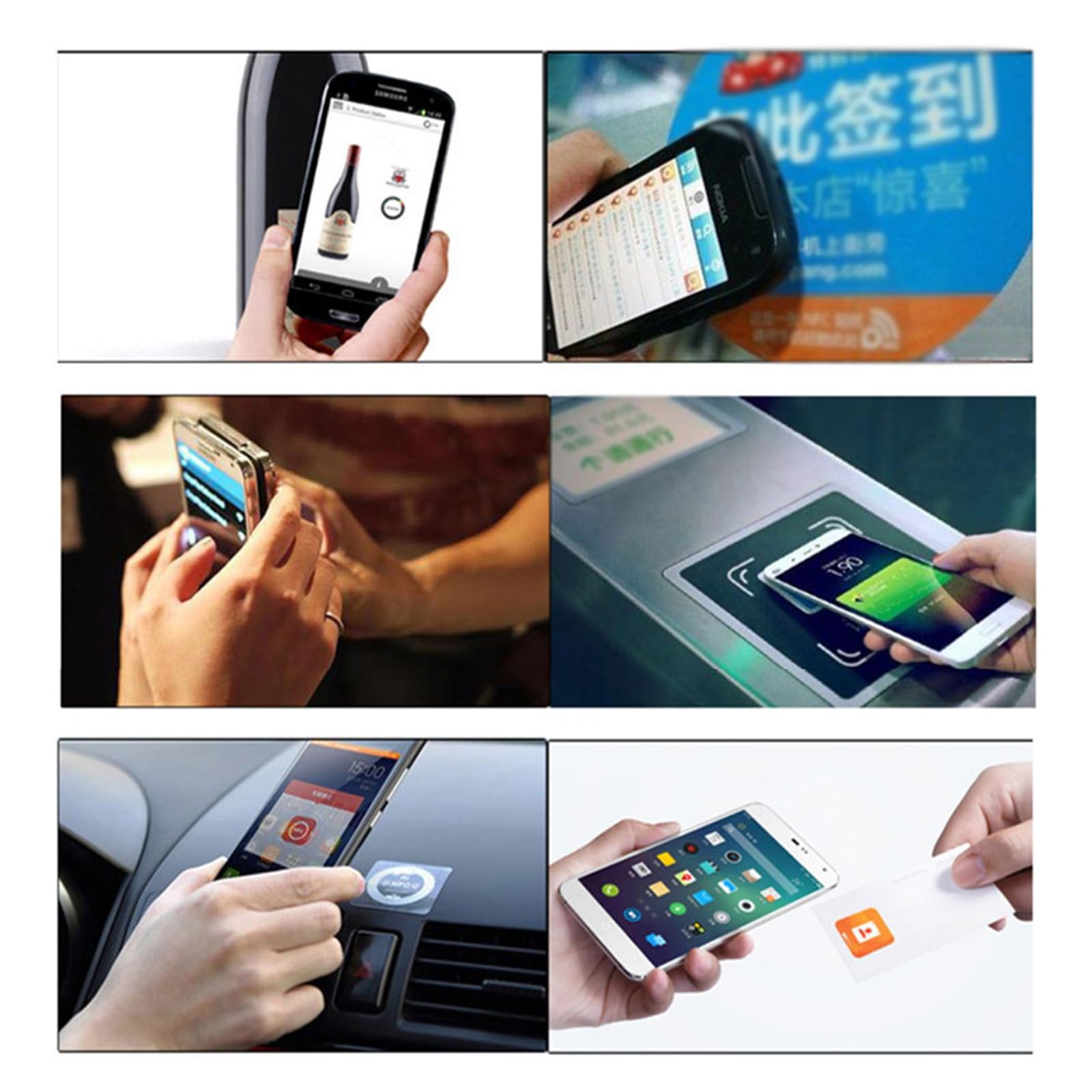 60 Pezzi Adesivi NFC Tag NTAG213, 25 mm, 144 Byte Memoria Programmabili, Mini Sticker Chip Compatibile Con Tutti Gli Smartphone Dotati di NFC