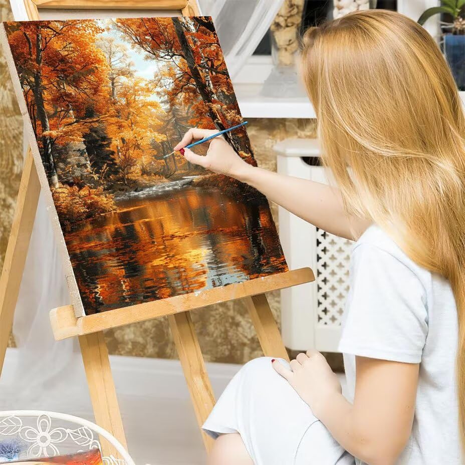 Kit bosque manualidades pintura con números para pintar cuadros grandes sin saber dibujar 7