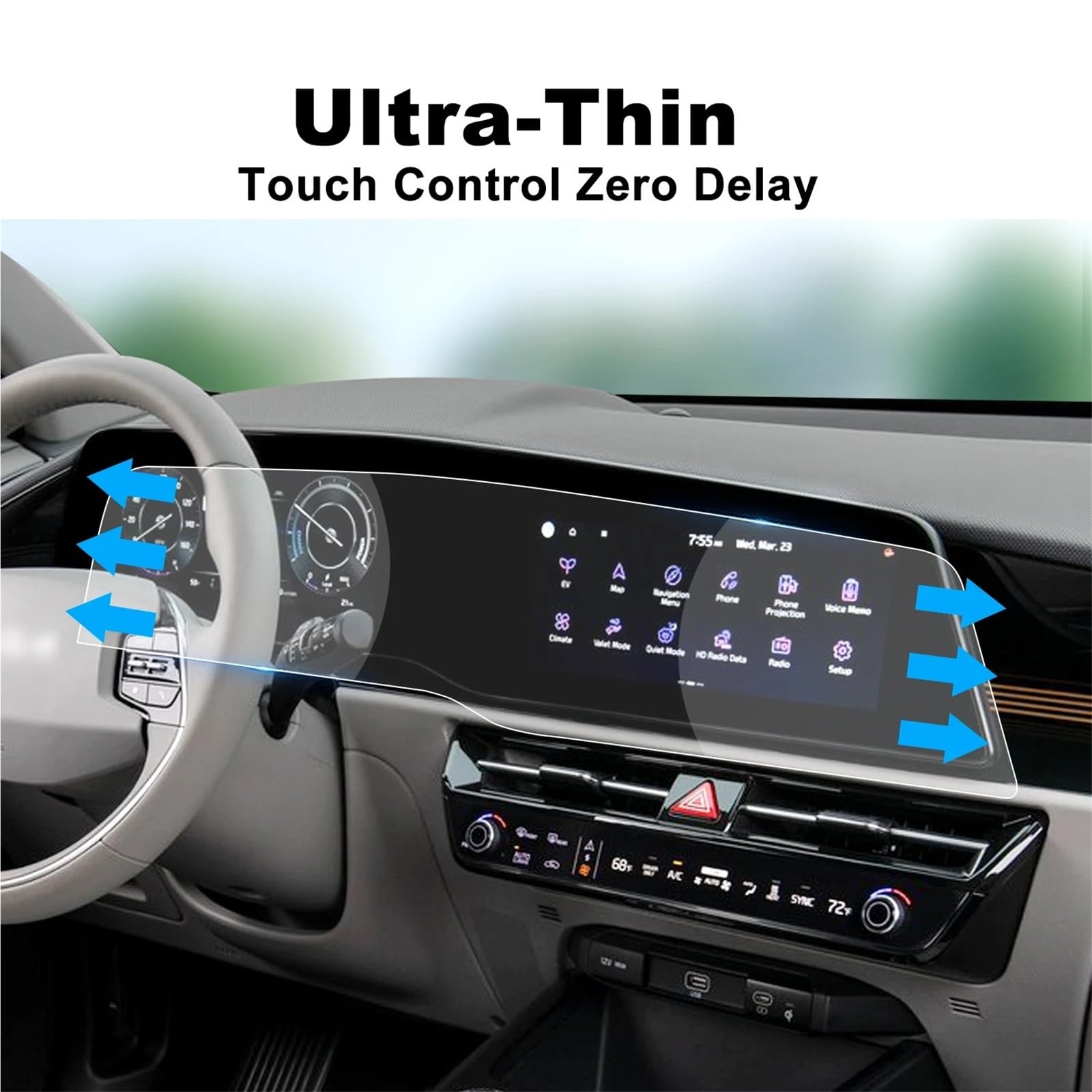 Ochraniacz ekranu do Kia Niro SG2 2023 LCD (kierownica po prawej stronie)