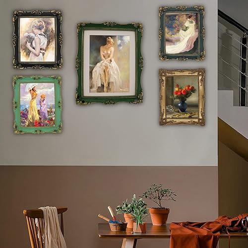 Miniatura 5 de Simon's Shop - Marcos antiguos de fotos, estilo vintage y barroco, de 4 x 6, 6 x 8, 8 x 10 y 11 x 14 pulgadas