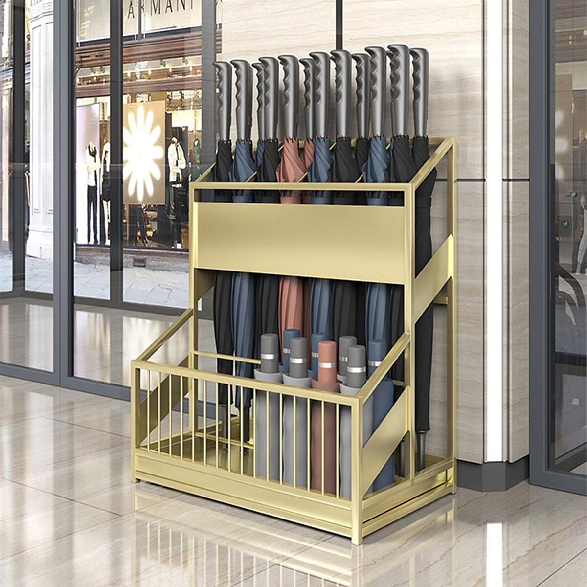 業務用傘立て ゴールド 二段式傘立て オフィス用傘たて おしゃれ 業務用傘立て ゴールド 二段式傘立て オフィス用傘たて おしゃれ