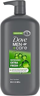 DOVE MEN + CARE Body and Face Wash Refreshing Extra Fresh Men's Body Wash with 24-Hour Nourishing Micromoisture Technology 30 oz