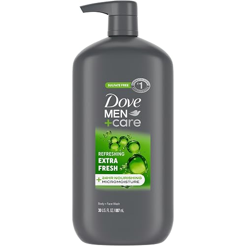 DOVE MEN + CARE Body and Face Wash Refreshing Extra Fresh Men's Body Wash with 24-Hour Nourishing Micromoisture Technology 30 oz