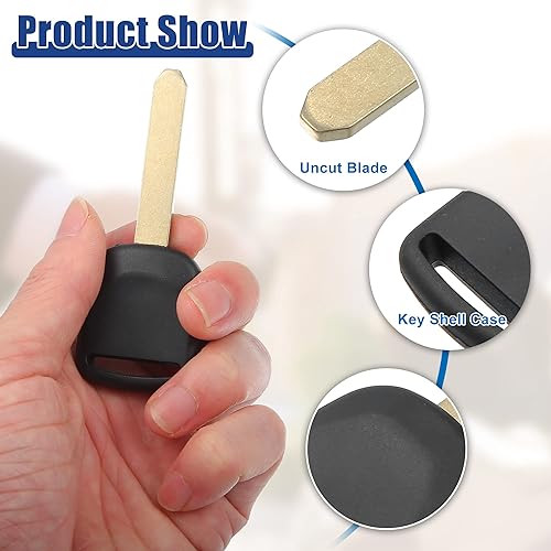 Miniatura 3 de ACROPIX Llave de encendido con chip de transponder sin cortar de repuesto para Honda Civic CR-V 2002-2006 para Honda Odyssey Pilot 2003-2004 HO01PT