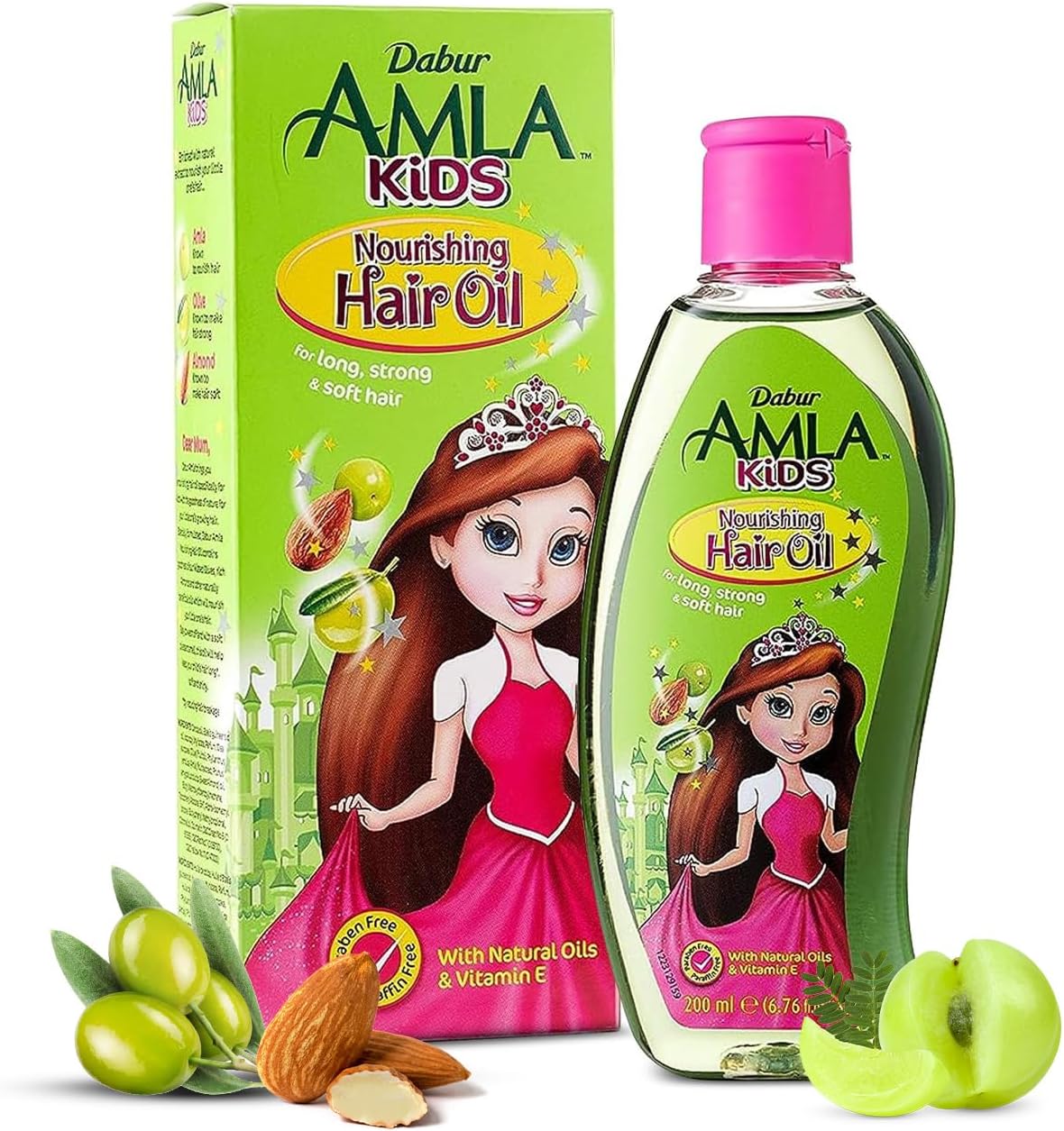 Amla Hair Oil for Kids, Nourishing Oil with Olive & Almond Extracts, Strengthens, Softens & Conditions, Gentle Care for All Hair Types, Ideal Daily Hair Oil for Children, 200ml