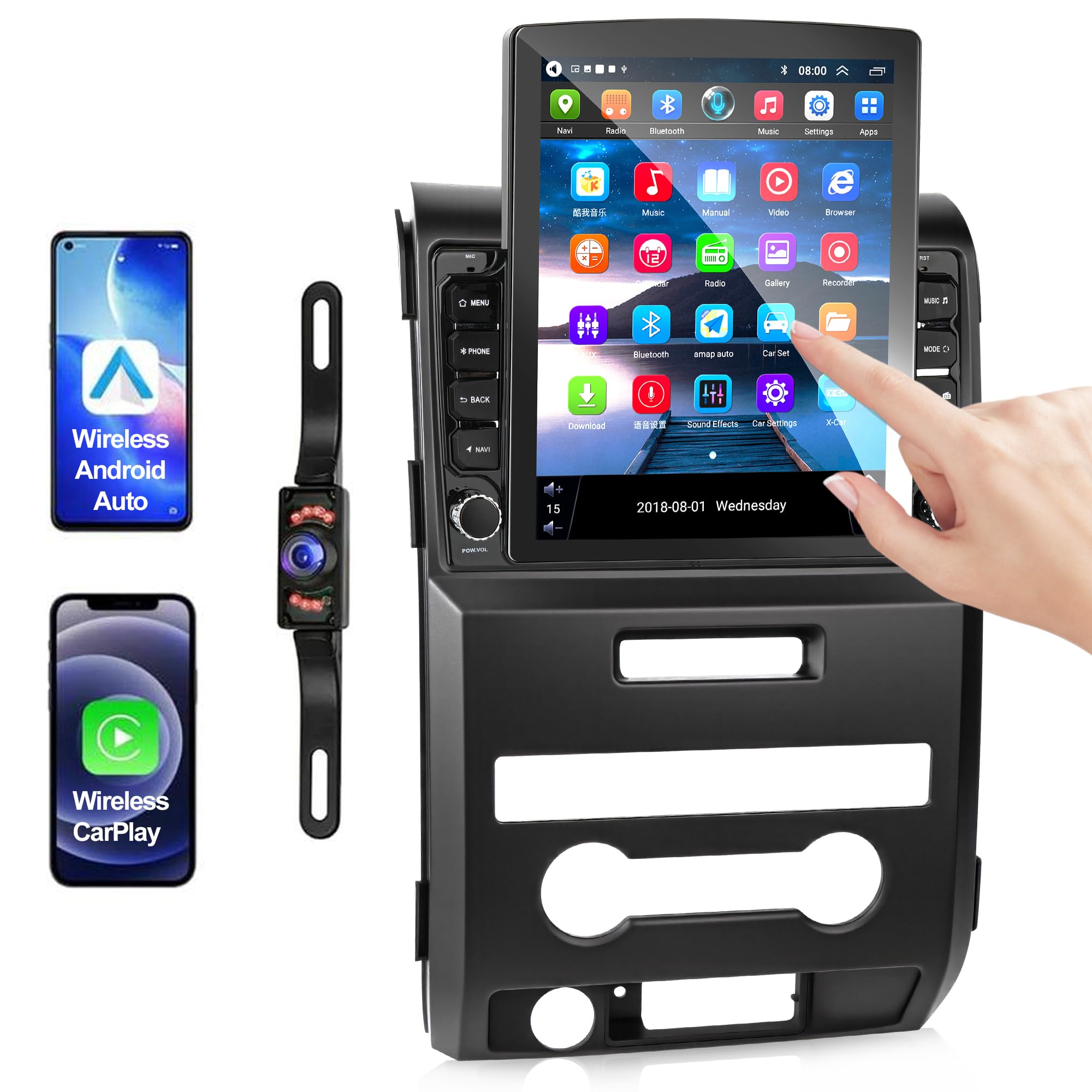 Photo 1 of ?4G+64GB? Car Radio Stereo for Ford F150 2009-2014,Android 13 Wireless Carplay&Android Auto with 9.7 Inch IPS Touch Screen Radio Support Real-Time GPS/Bluetooth/Voice Control/WiFi/AHD Camera/SWC/FM