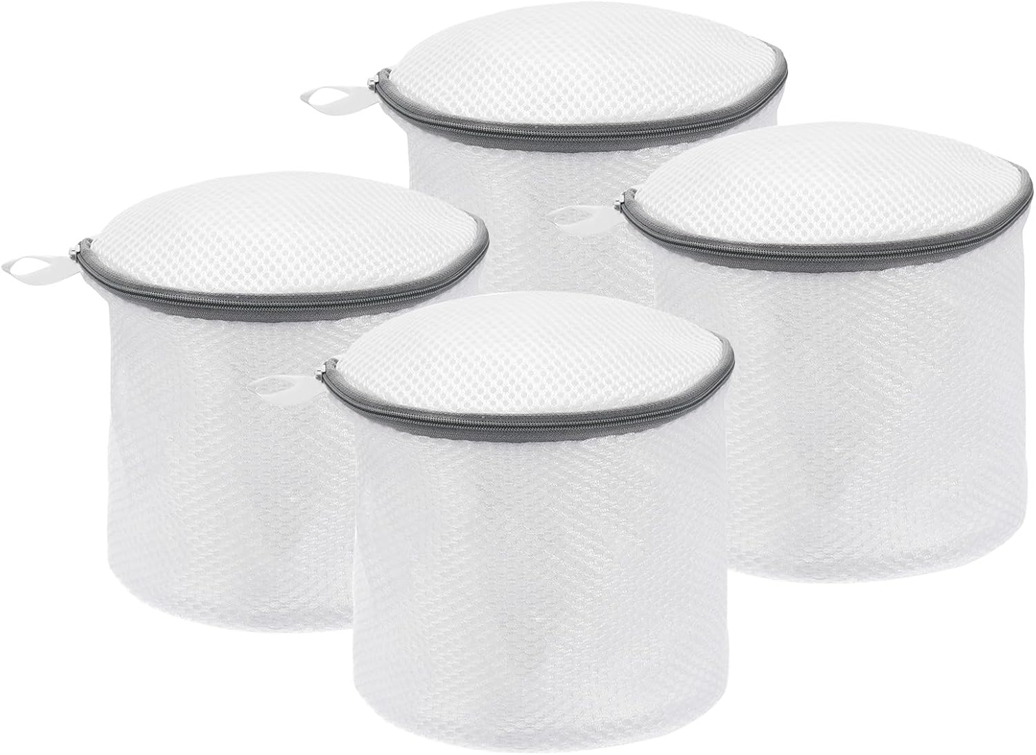uxcell 4Pcs Bra Washing Bag, 6.3 x 6.7 Inch Cylinder Mesh