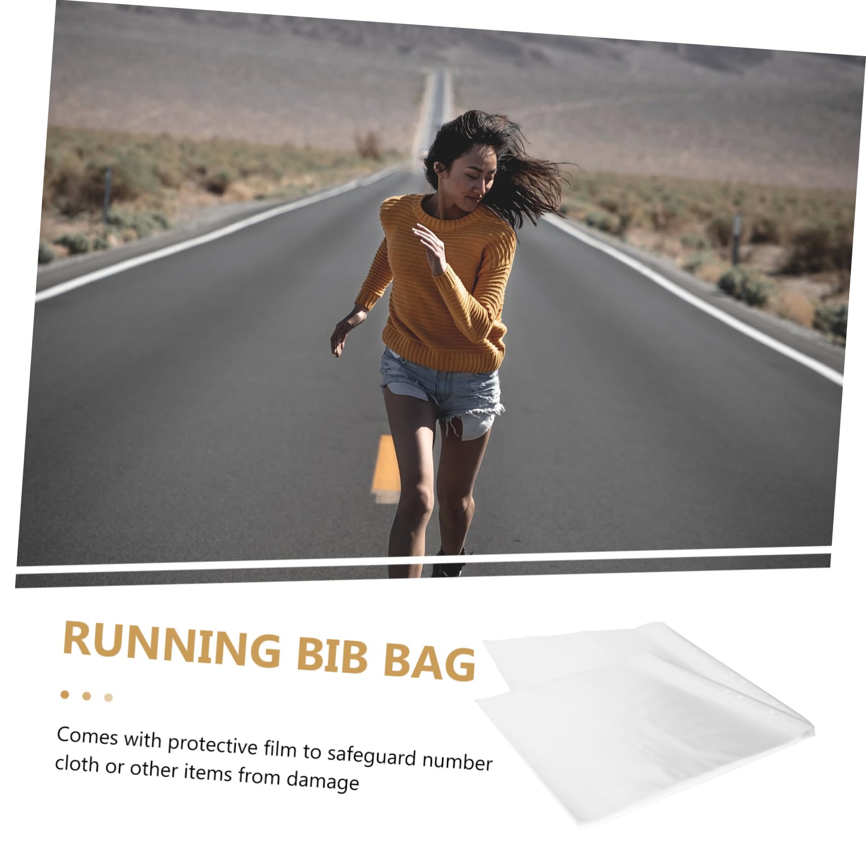 BESPORTBLE Race Bib Display Running Bib Bag Tear-resistant Waterproof Portable 100pcs Set