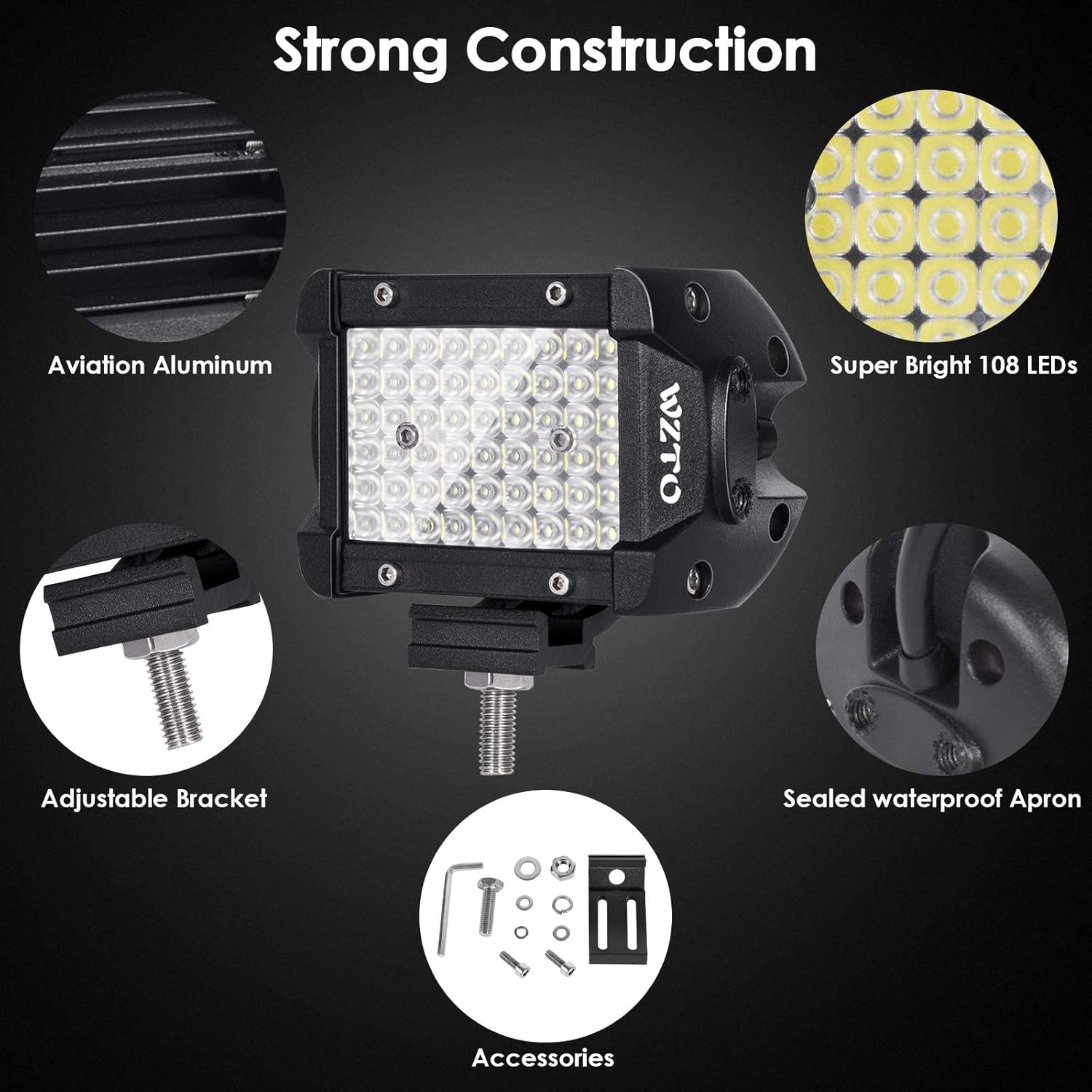 WZTO LED Munkalámpa előnyök