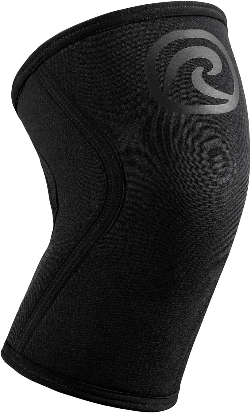 RX Knee Support for Strength Training & Fitness - 7mm Neoprene Knee Sleeve, Flexible & Non-Slip, Knee Sleeve for Men & Women, Colour:Carbon/Black, Size:Medium