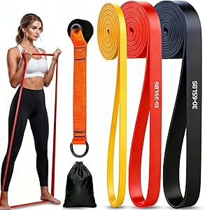 Resistance Bands Set with Door Anchor or Pro Handles, Odourl