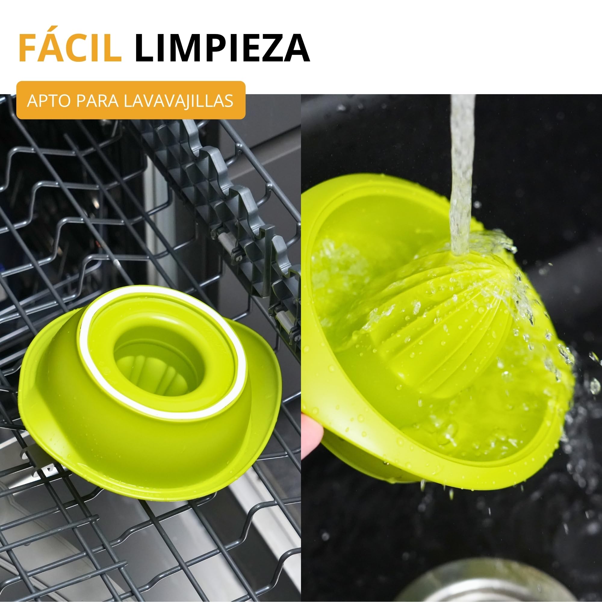 Westmark Exprimidor de limón/cítricos con recipiente, Diámetro: 18,7 cm, Capacidad: 0,5 litros, Plástico, Limetta, Verde manzana, 3091227A