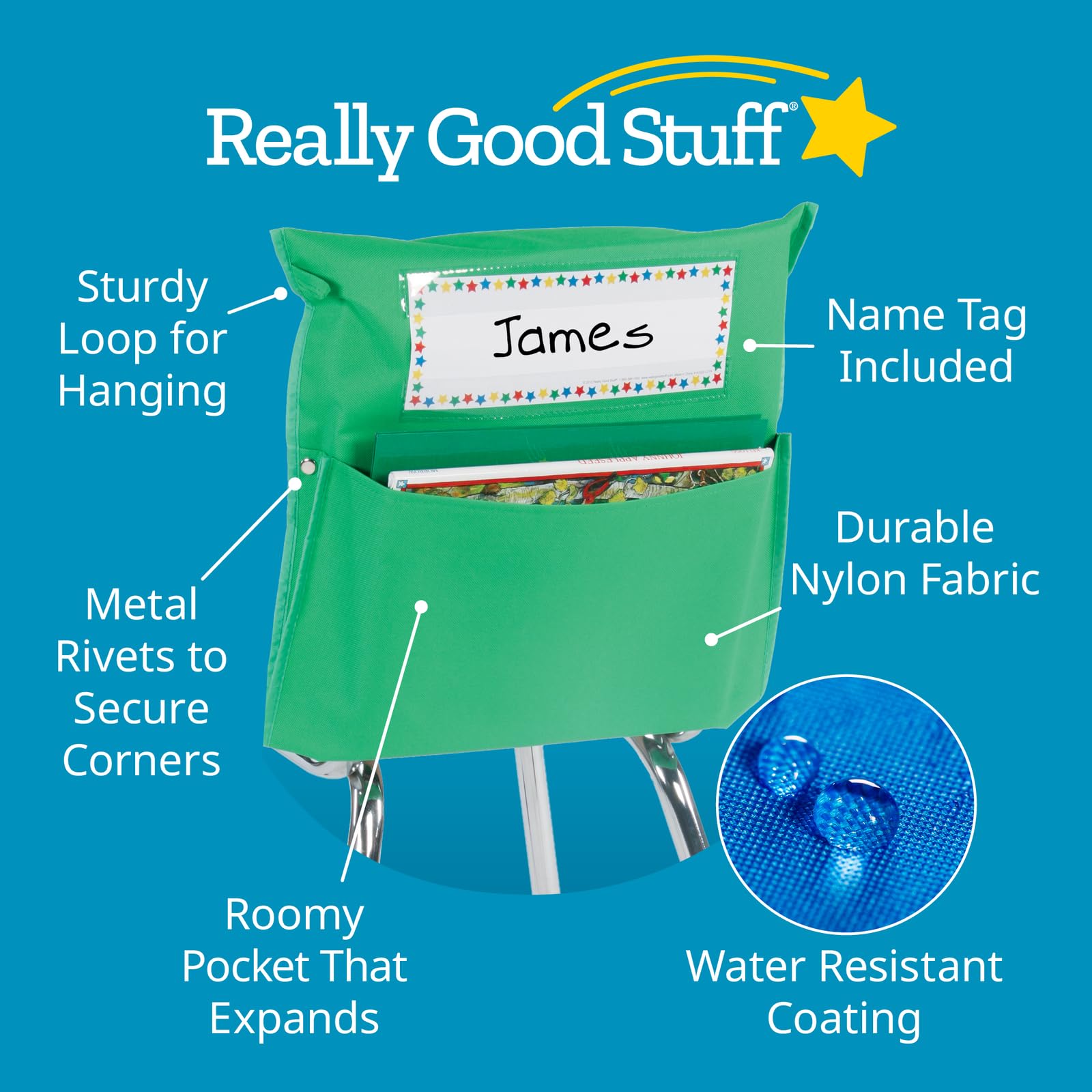 Really Good Stuff Classic Chair Pockets ? 8 Pack - Image 2