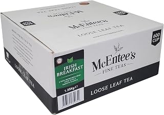 McEntee's Irish Breakfast Tea - Catering 2.97 Lbs (1.35 Kgs) - 600 Cup - AWARD WINNING & BLENDED IN IRELAND. STRONG & CITRUSY. A Traditional Irish Blend of Ceylon and Assam Loose Tea’s.