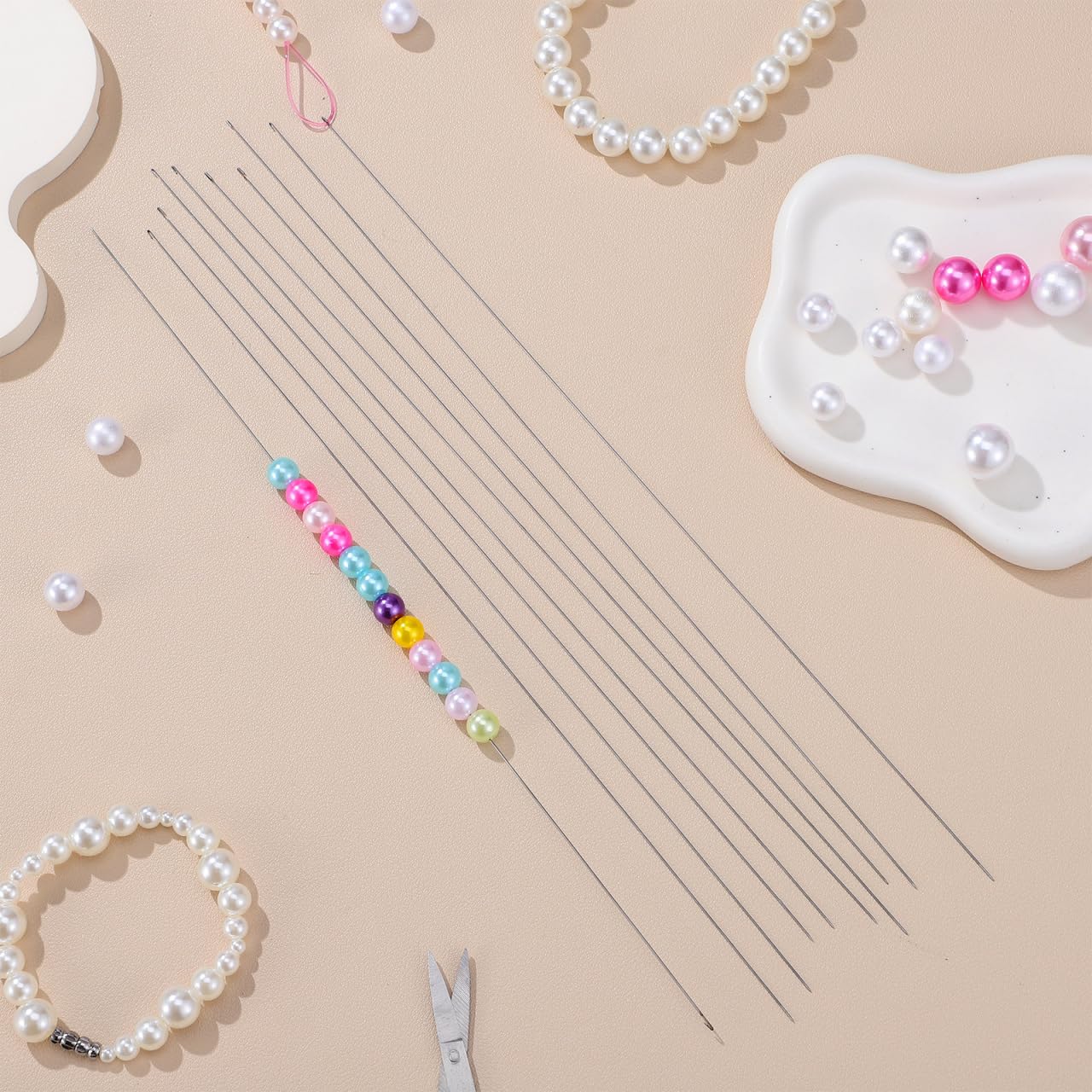 CLISPEED 10Pcs Beading Needles for Jewelry Making: DIY Craft Bead Needles - Daily Use Stainless Steel Wire Tools