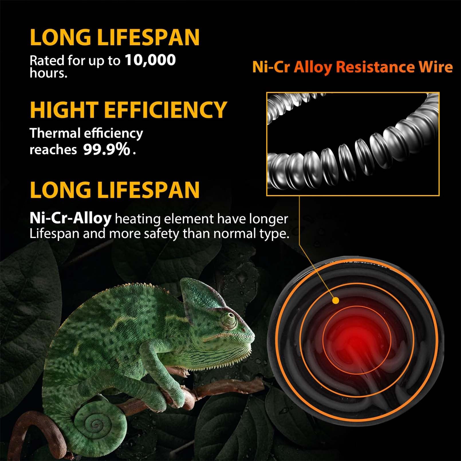 BNOSDM Reptile 100W Ceramic Heat Emitter,4 Pack Reptile Heat Lamp Bulbs,Ceramic Heat Lamp,Brooder Coop Heater for Amphibian Reptile Lizard Turtle Chicken - image 5