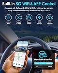 ORSKEY 4K Dash Cam avant et arrière, libre 64GB Carte, STARVIS 2 Capteur 5,8 GHz WiFi Caméra Dash pour Voitures, 2160P+1080P Caméra double voiture avec GPS, 3" IPS, 24H Mode de stationnement, WDR, Appui 512GB Max