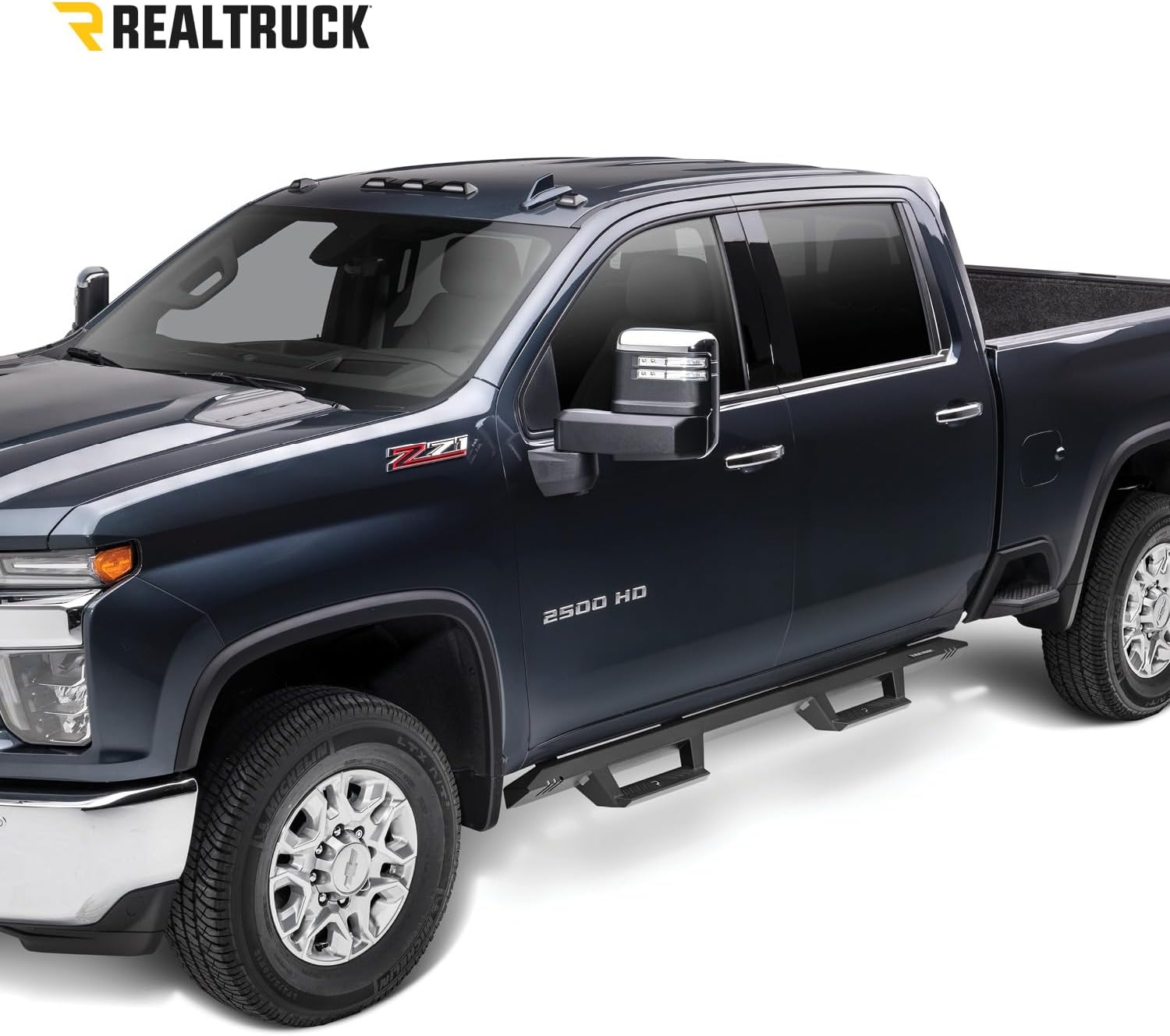 RealTruck EpYx Steps for RAM | Cab Length, Steel, Textured Black | EXD19CC-TX | Fits 2019-2026 RAM 1500 (New Body Style) Crew Cab All Beds, SRW Gas