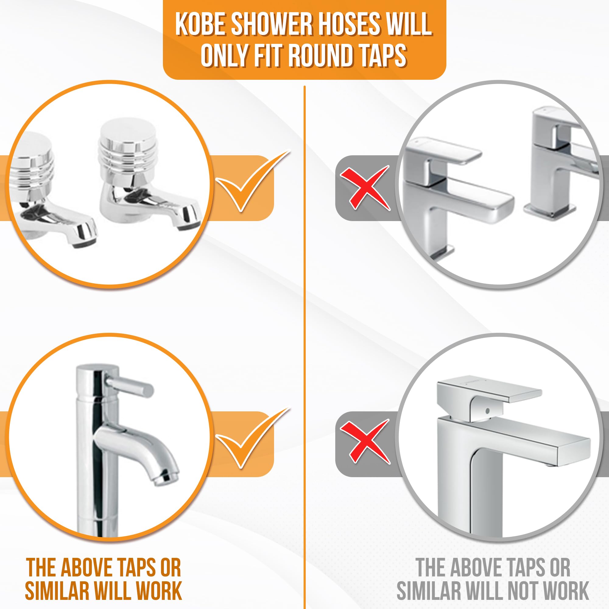Kobe Cabezal de ducha profesional extra largo y manguera de 3 m de largo con abrazadera de ajuste seguro, perfecto para ducha en casa o aseo de mascotas, abrazadera segura de metal