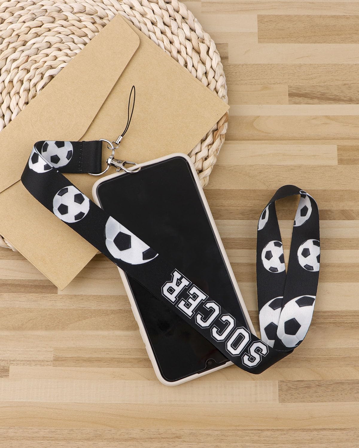 Football Lanyard ID Card Holder with Retractable Badge Reel Black Neck Strap Key Lanyard for Teacher Kids Nurse Student Cruise Office School ID Credit Cards - Image 4