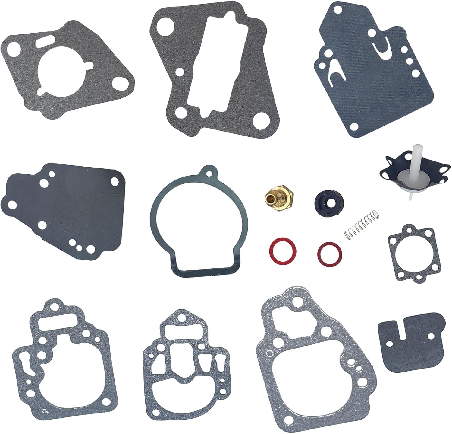 Carburetor Rebuild Repair Kit 18-7212 Gasket & Diaphragm Kit 1395-9761 Compatible with GLM Mercury & Mariner 6hp, 8hp, 9.9hp, 10hp, XR10, 15hp, 18hp, 20hp, 25hp 2-Cyl Outboards