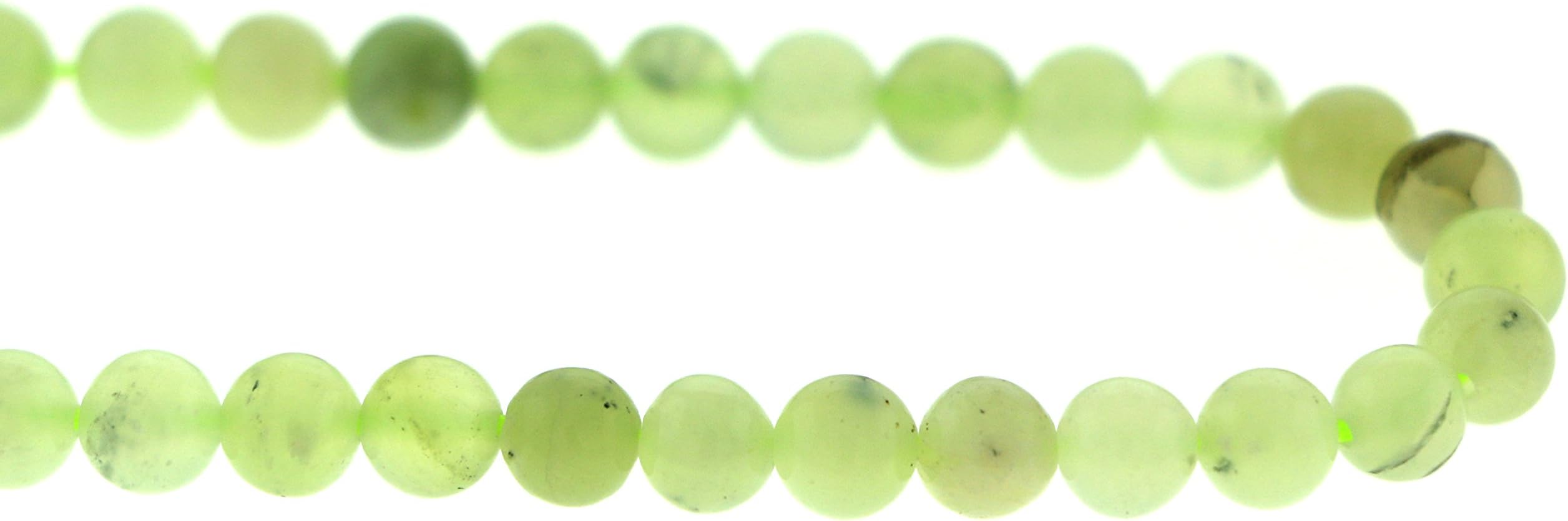 6mm Gemstone Rounds Nephrite Jade Gr20