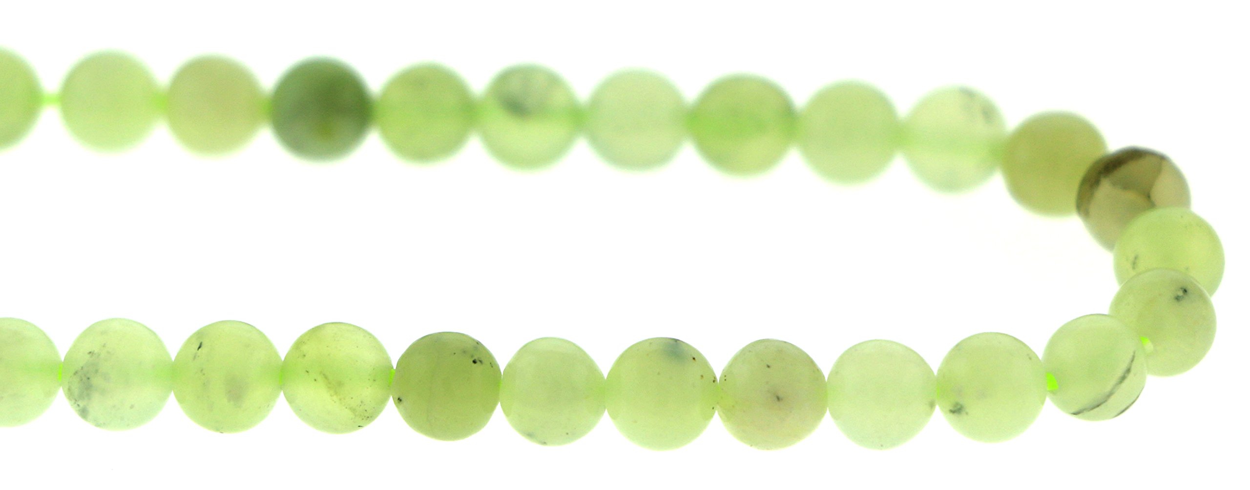 6mm Gemstone Rounds Nephrite Jade Gr20