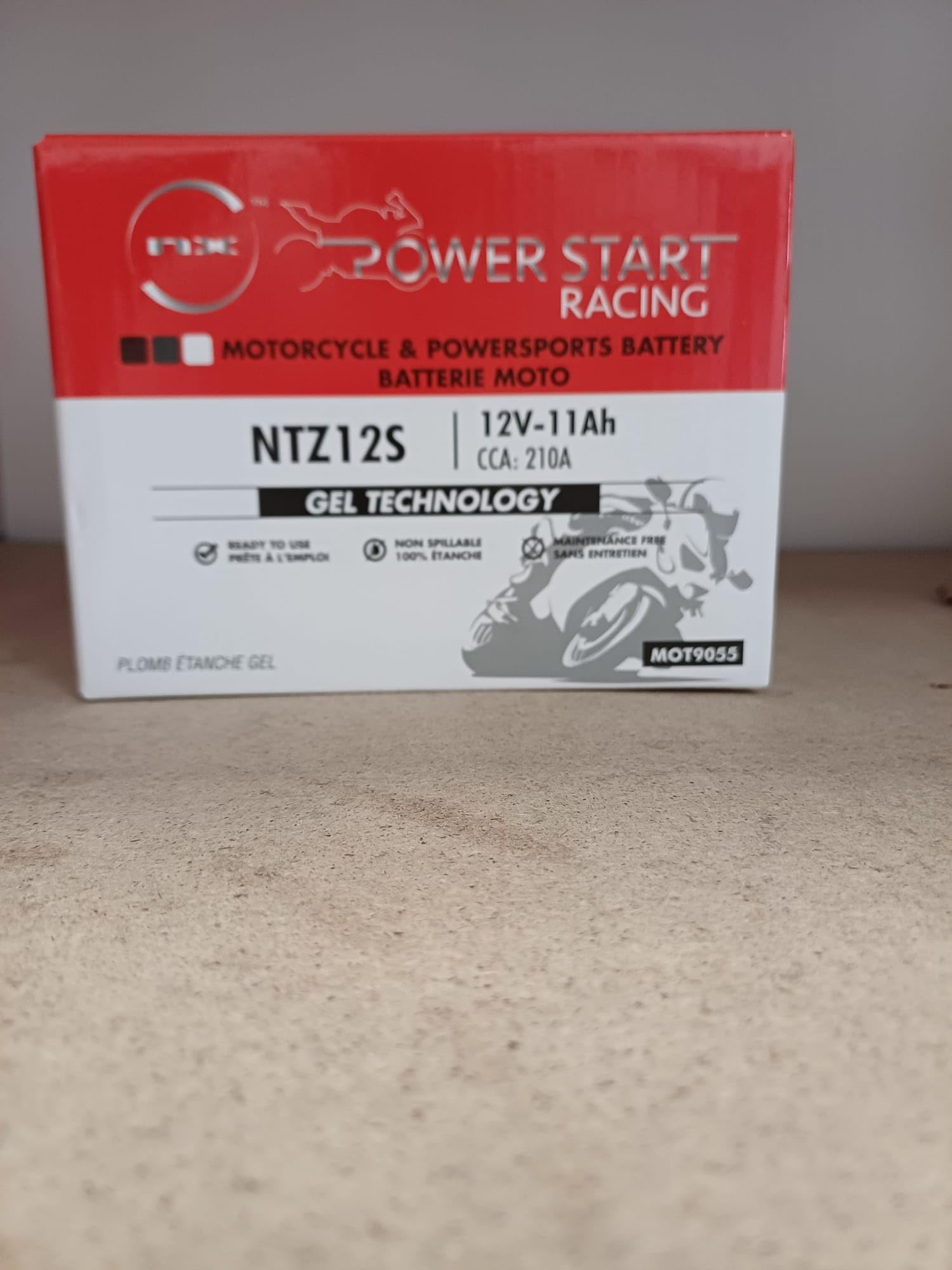 Batería moto Gel NTZ12S / YTZ12S 12V 11Ah