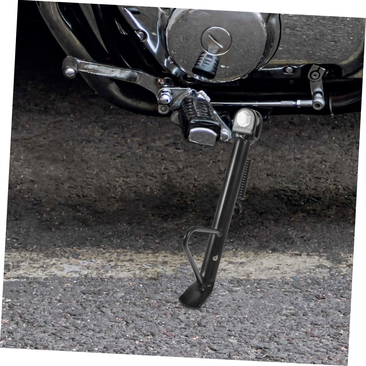 ABOOFAN 2Sets Motorcycle Kickstand with Springs Screws Easy Installation Side Stand for Dirt Bikes Electric Scooters Motorcycle Foot Stand for Stable Parking