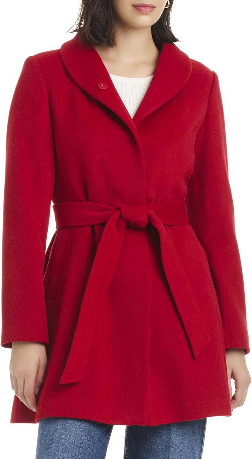 kate spade new york womens Fit and Flare Wool Dress Coat - Image 4