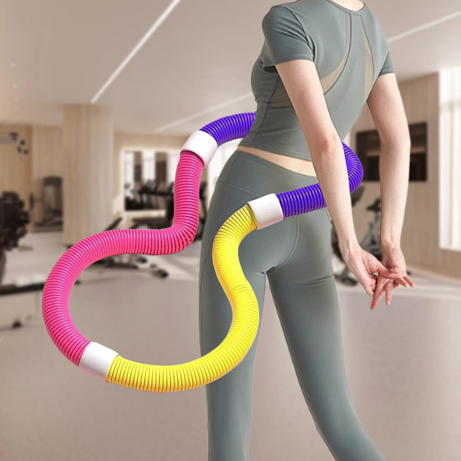 Cerchio Fitness Flessibile in PVC con Rotazione Piacevole per Un Allenamento Completo di Tutto Il Corpo, Adatto a Uomini, Donne E Bambini.