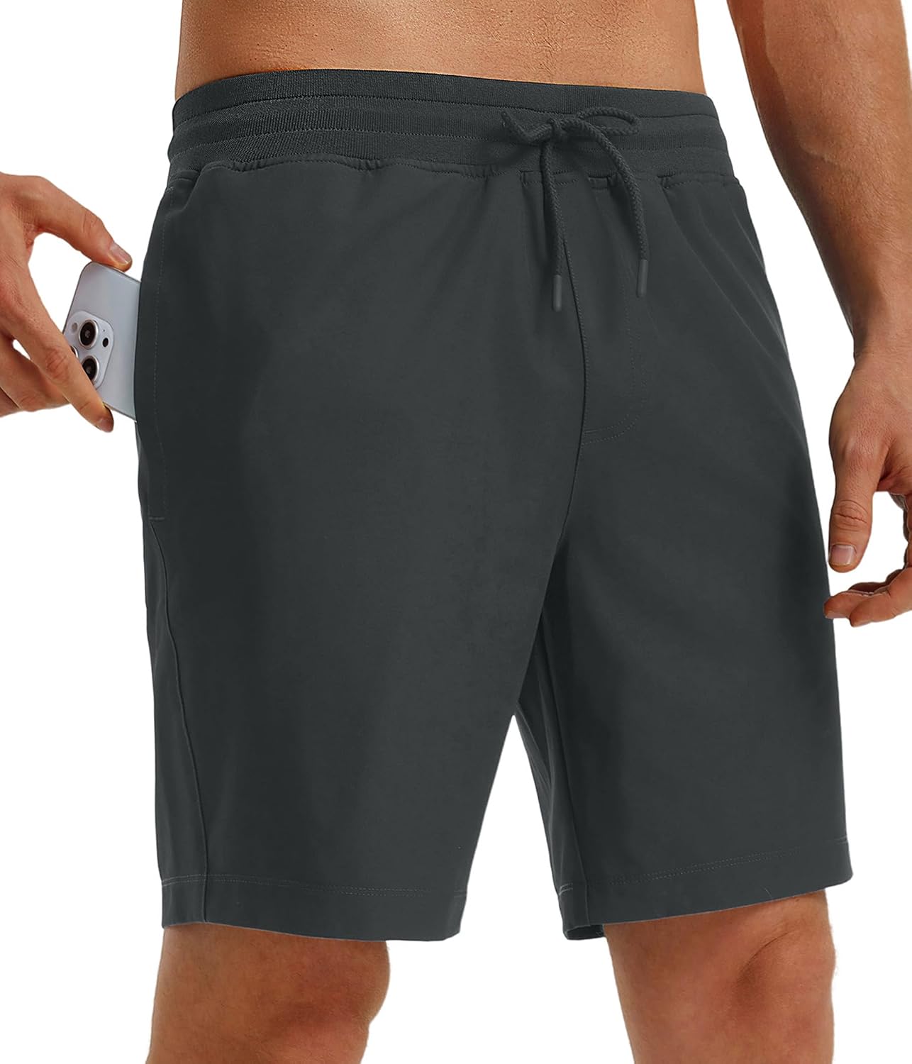 M MAELREG Mens Athletic Shorts with Zipper Pockets 7"/ 9" Lightweight Quick Dry Sports Gym Workout Running Shorts
