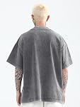 Men's Oversized Cotton T-Shirts Loose Fit Vintage Washed Tee Unisex Short Sleeve Casual Shirts Tops