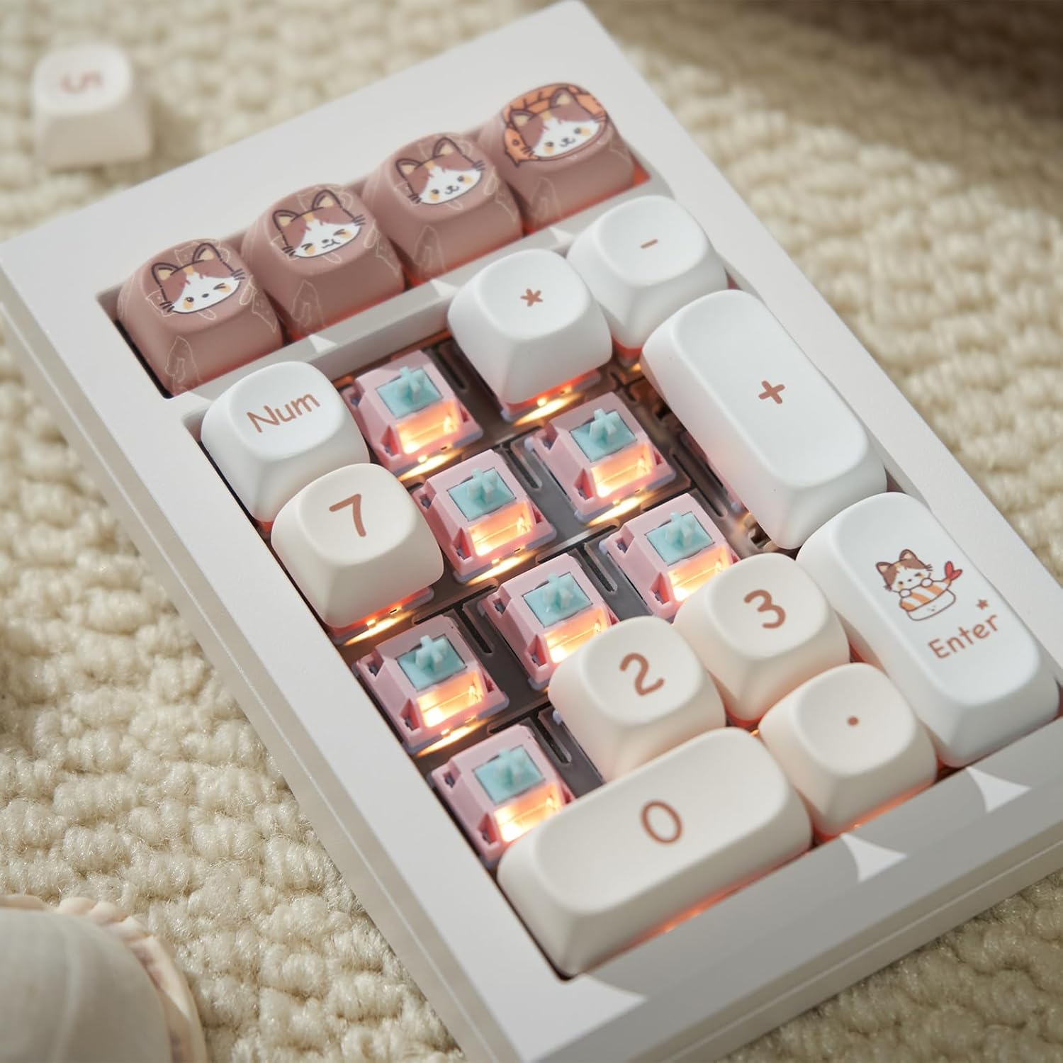 Bluetooth Number Pad, Mechanical Numpad, VIA Programmable Aluminum Numeric Keypad, Hot-Swappable Wireless Keypad with Fairy Linear Switch MOA Profile 21 Key for Laptop,PC, Mobile Phone, Tablet