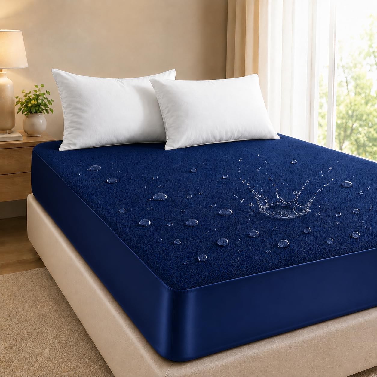 Premium Cotton Mattress Protector - King Size -24 Premium Cotton Mattress Protector - King Size -24