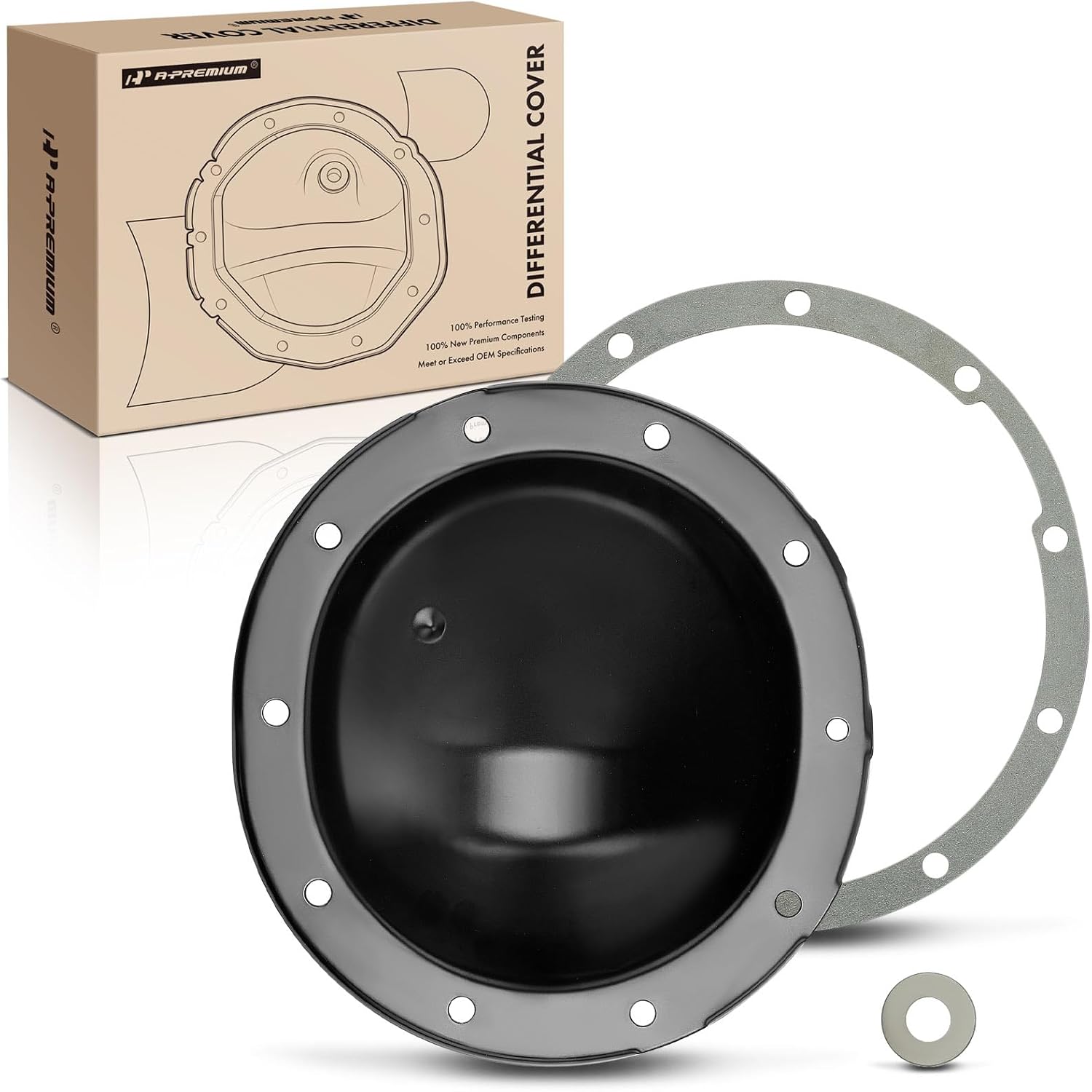A-Premium 8.5 or 8.625 inch Ring Gear Rear Differential Cover W/Gasket Fit for Chevy, GMC, Cadillac, Buick, Pontiac & Oldsmobile - Impala, Tahoe, Express, Blazer, Yukon, Sonoma, Regal, 98, Cutlass