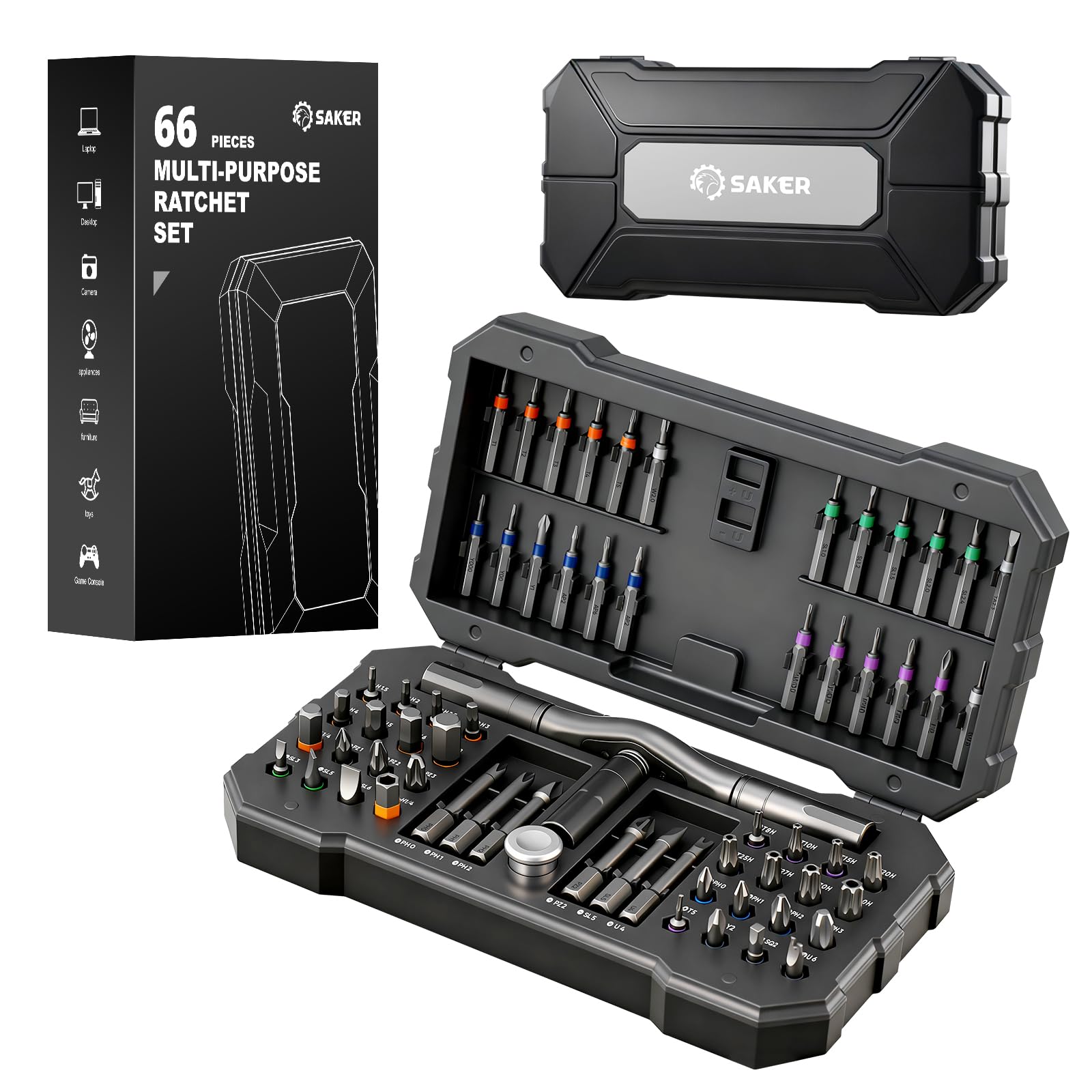 Saker 66 in 1 Magnetic Screwdriver Set