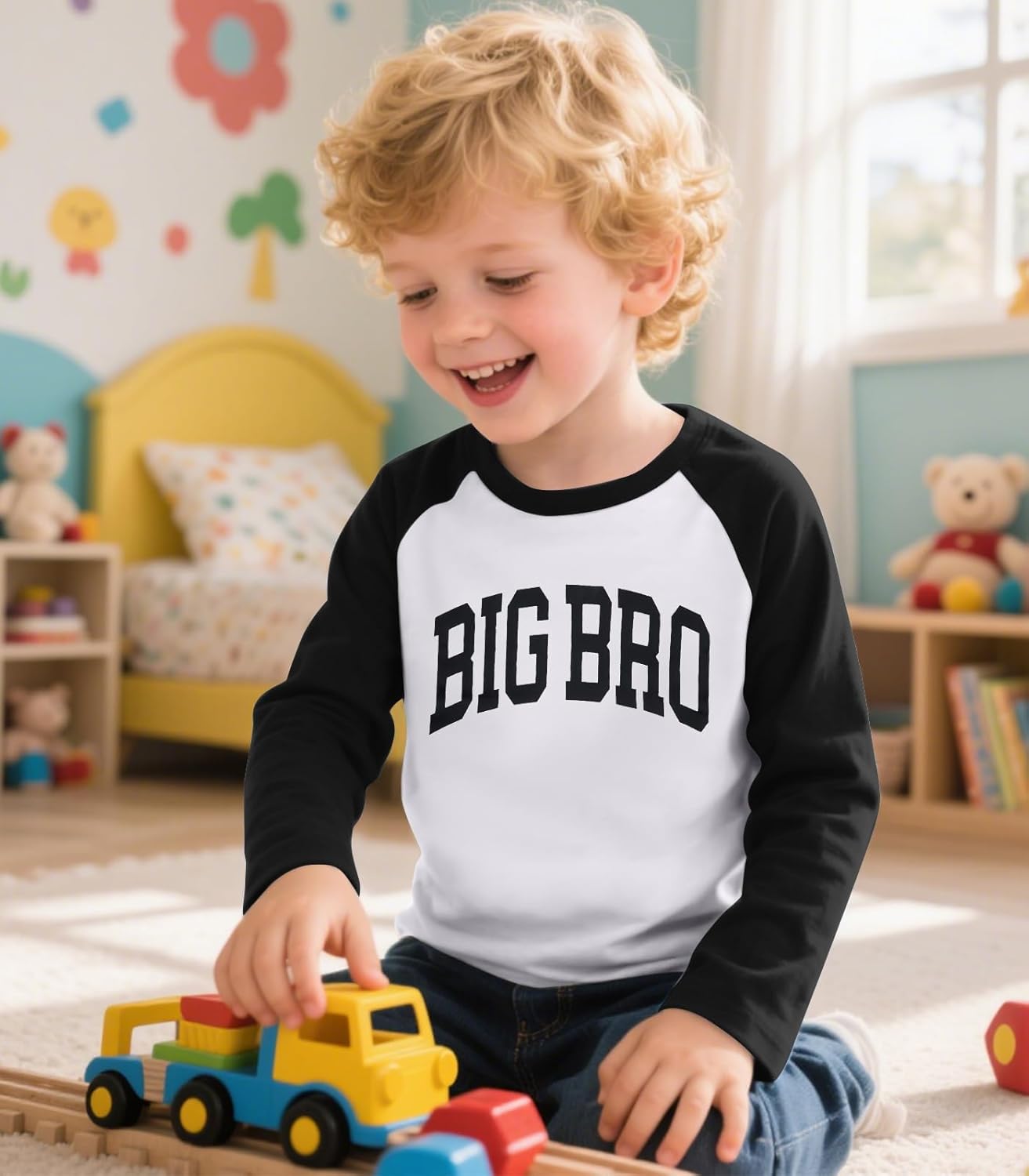 Big Brother T Shirt Toddler Boys Raglan Long Sleeve Shirts Big Bro Announcement Tshirts Kids Fall Clothes Tops - Image 3