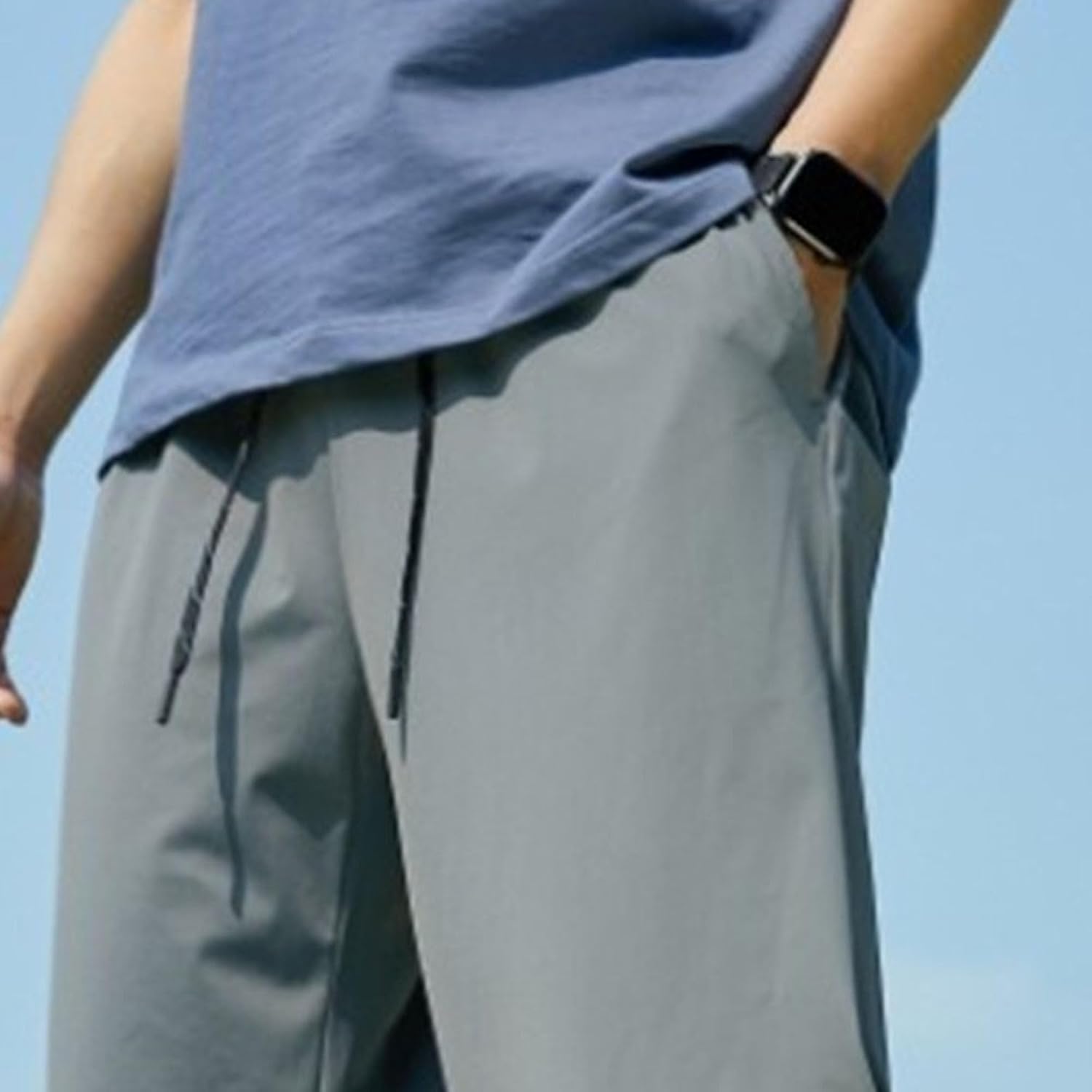 Maiyifu-GJ Mens Lightweight Jogger Sweatpants Hiking Running Casual Pants Elastic Waist Drawstring Athletic Pant with Pockets