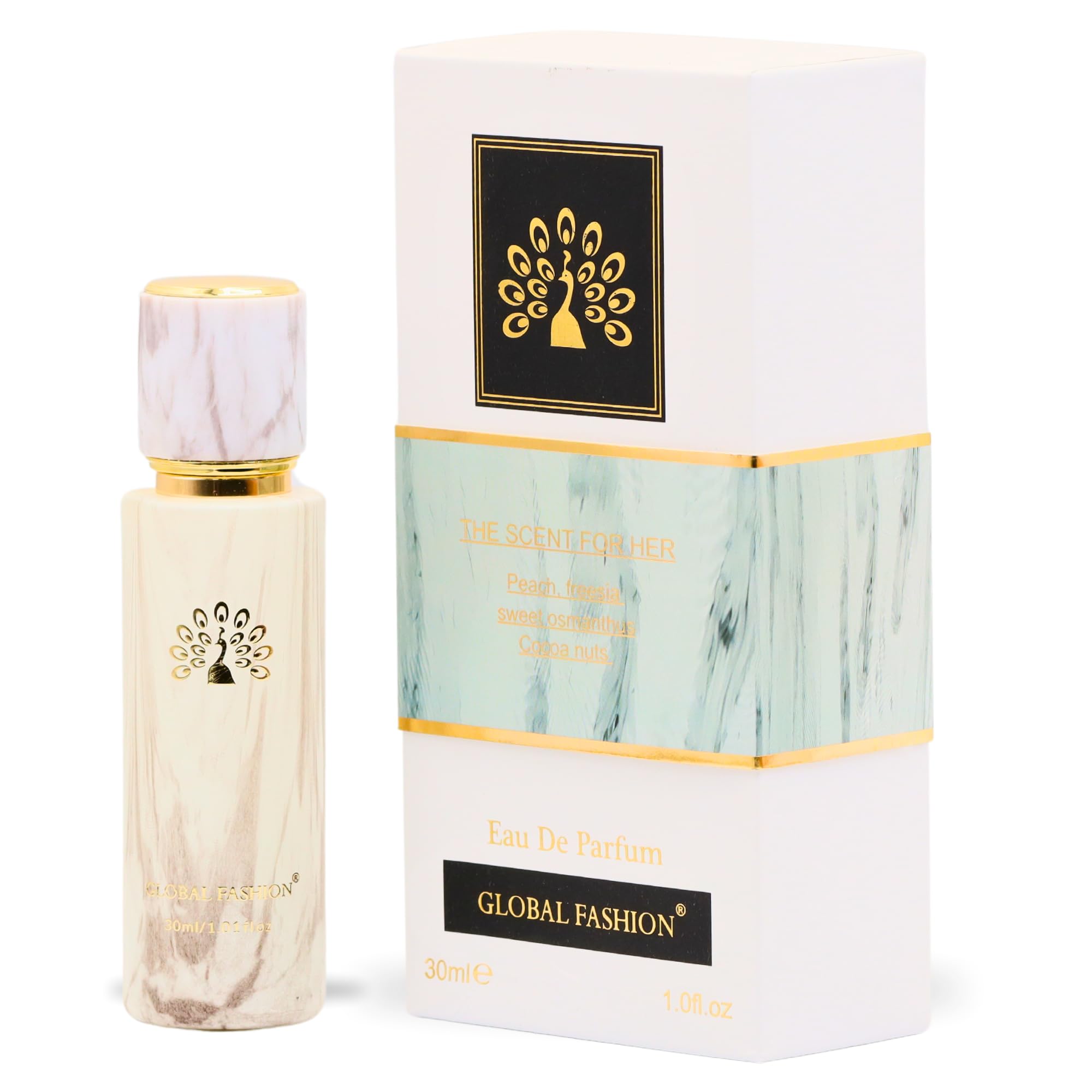 Global Fashion The Scent for Her Eau de Parfum - Elegant & Long-Lasting Fragrance for Women, with Peach, Freesia, Osmanthus, and Cocoa Notes, 30ml | Feminine Aroma for Daily Sophistication